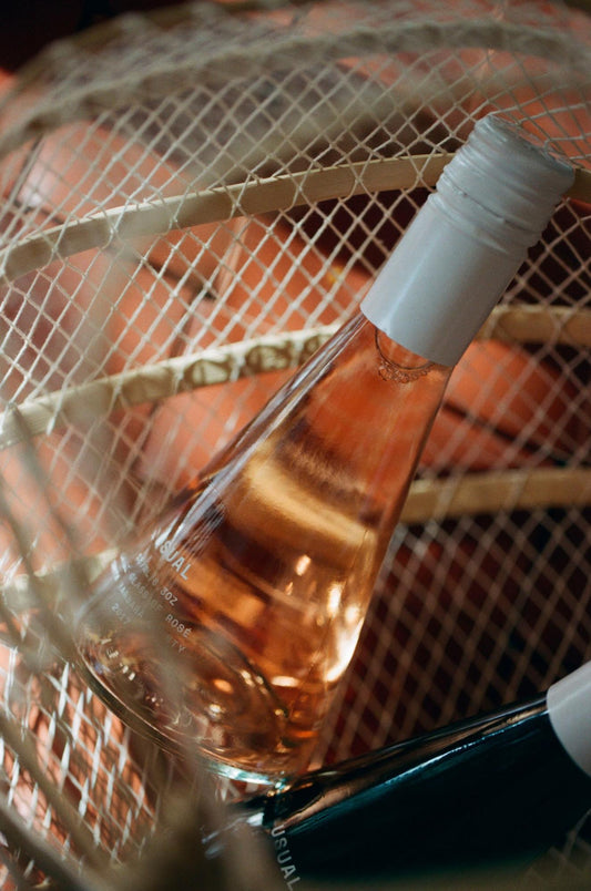 is wine good for you: Usual Wines bottles in a basket
