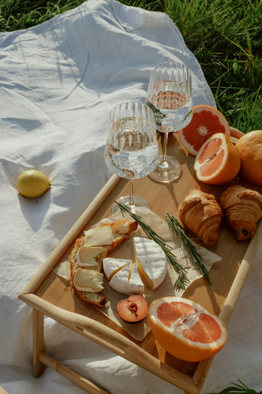 Wine & Cheese picnic on a summer day